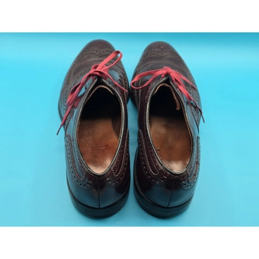 Allen Edmonds McAllister Shoes Burgundy Men Size 12 C Made USA Businessman Dress